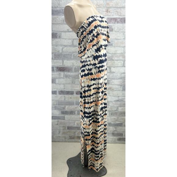 Tart Womens Cotton‎ Boho Flowy Pullover Strapless Long Maxi Dress Tie Dye Sz L - Picture 4 of 10